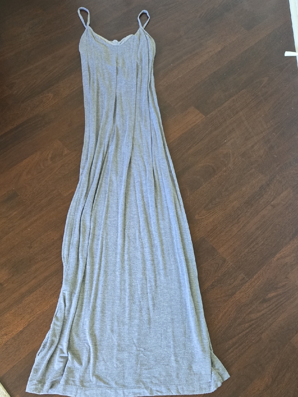 Fabletics Heather Gray Spaghetti-Strap Maxi Dress